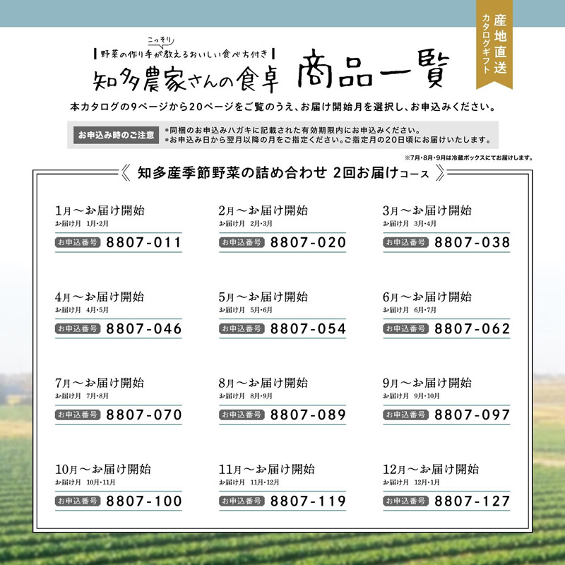 カタログギフト・サンプル：知多農家さんの食卓 11,000円コース 22ページ