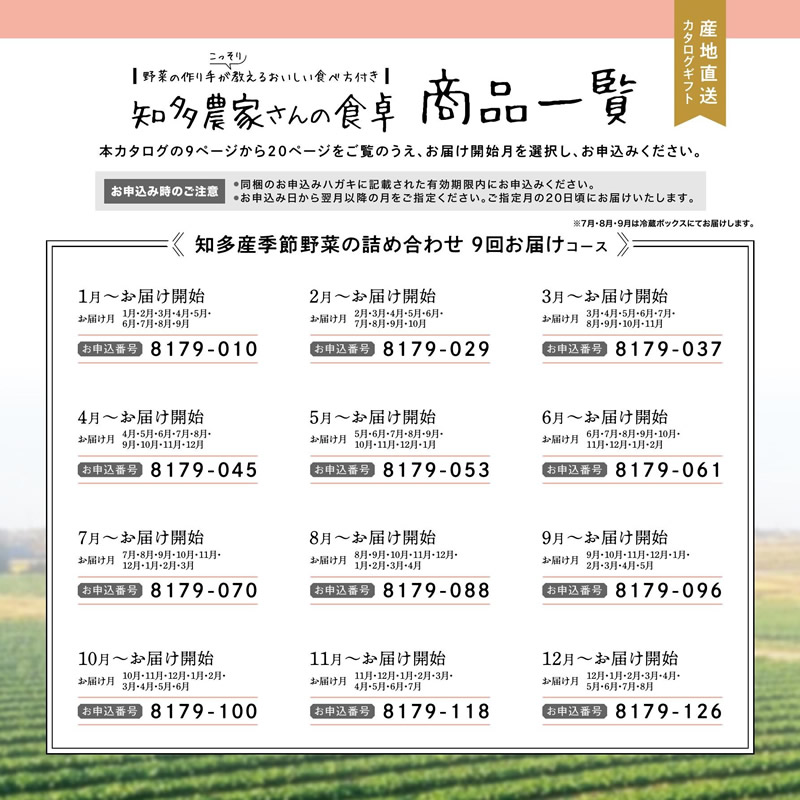 カタログギフト・サンプル：知多農家さんの食卓 46,000円コース 22ページ