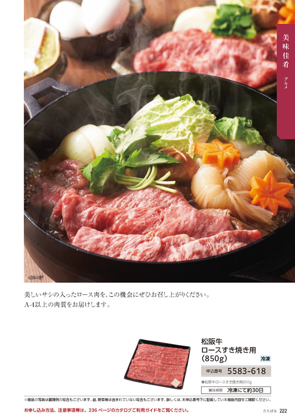 カタログギフト・サンプル：たびもの撰華 50,900円コース 223ページ